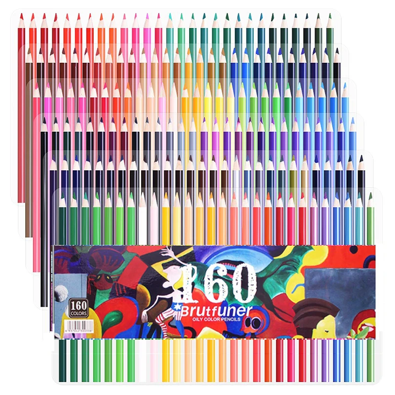 Brutfuner 120/160 Colour soft Oil Pencil Set 150 watercolor pencil Co –  AOOKMIYA