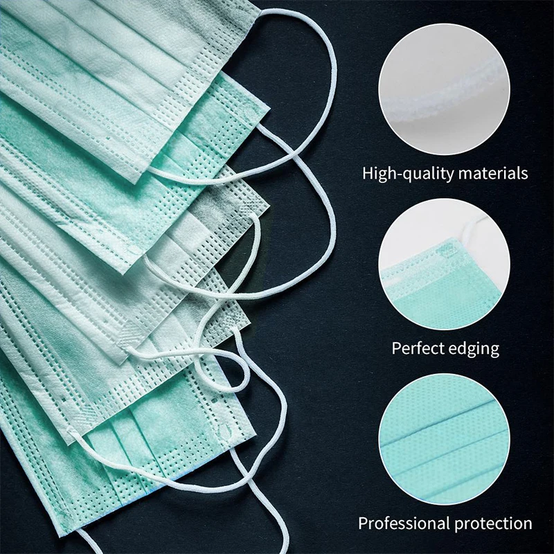 

Disposable Dust Mask Filter Bacterial Three-layer Non-woven Respirator Protective Mask FFP3 Gas Face Mask Respirator Dust