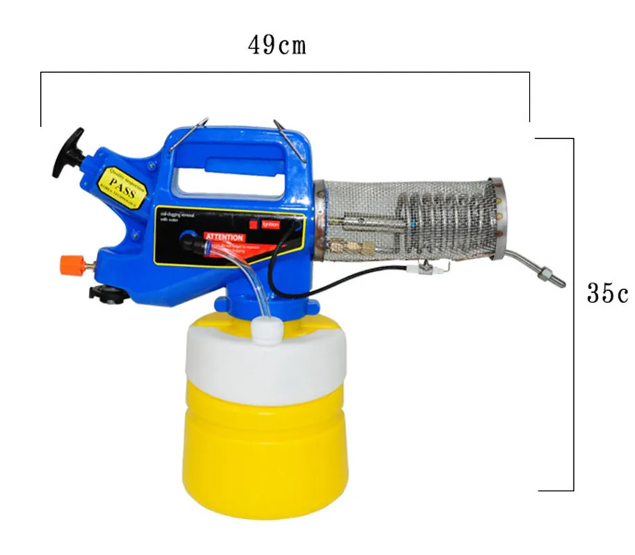 Pulverizador de desinfecção com capacidade de 3l, máquina de fumigação, prevenção de fumaça, para desinfecção de mosquitos