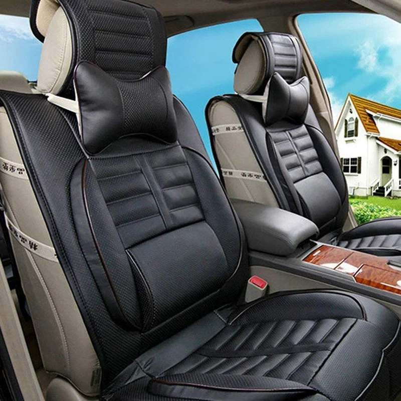 2 x Car Neck Pillow, Comfortable Soft Breathable Leather Car Head Neck Rest Cushion Relax Neck Support Headrest Pillows for Car