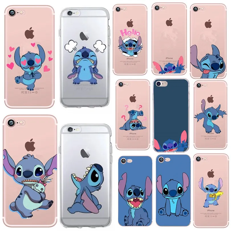 Cute Cartoon Stitch Phone Case For iPhone 6 6S 7 8 Plus 5 5S SE X XS Silicone Soft TPU Back Cover plus Cases |