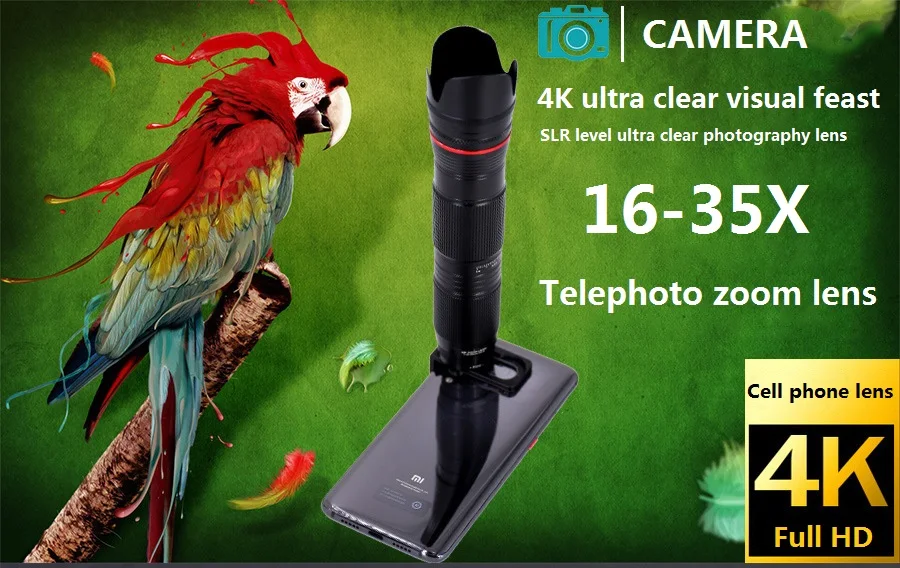 16-35X зум телеобъектив HD монокуляр телескоп Телефон объектив камеры для iPhone samsung Android смартфон мобильный