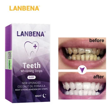 

1/7Pcs LANBENA Teeth Whitening Whitestrips Night Use Non-Stimulating Anti-Sensitive Advanced Teeth Whitening Strips Useful