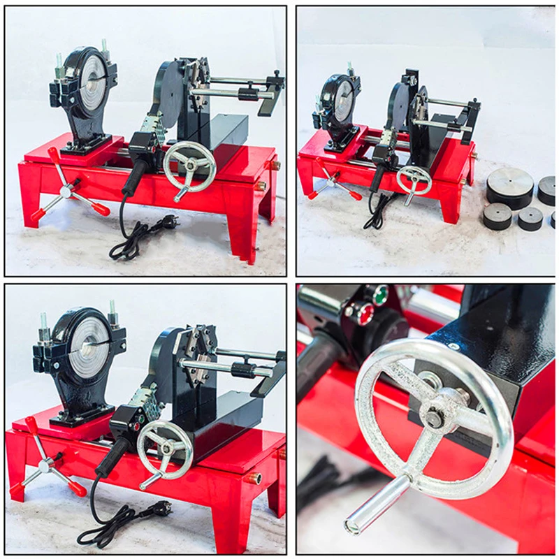 63-160 Socket PEN Butt Weld Hot Melt Butt Welder HDC160 PPR Water Pipe Hot Melt Machine With Die Head Welding Machine 220V 6