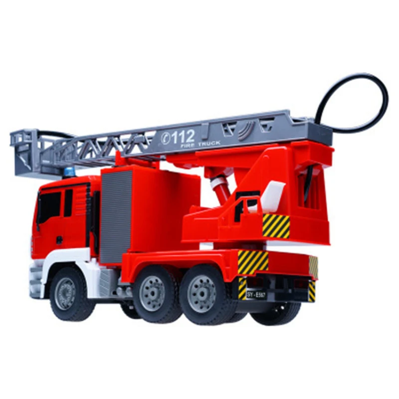 Large Simulation Water Jet Fire RC Truck Ladder Telescopic Workbench Rotating Water Spray Engineering Vehicle Toy Boy Kid Gift 4