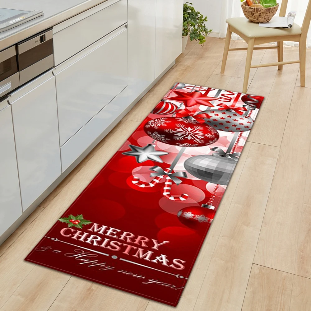 Рождественский коврик для кухни, Прямоугольный Коврик для входной двери, для спальни, для домашнего пола, для гостиной, ковер для ванной комнаты, Противоскользящий коврик - Цвет: CD1-8