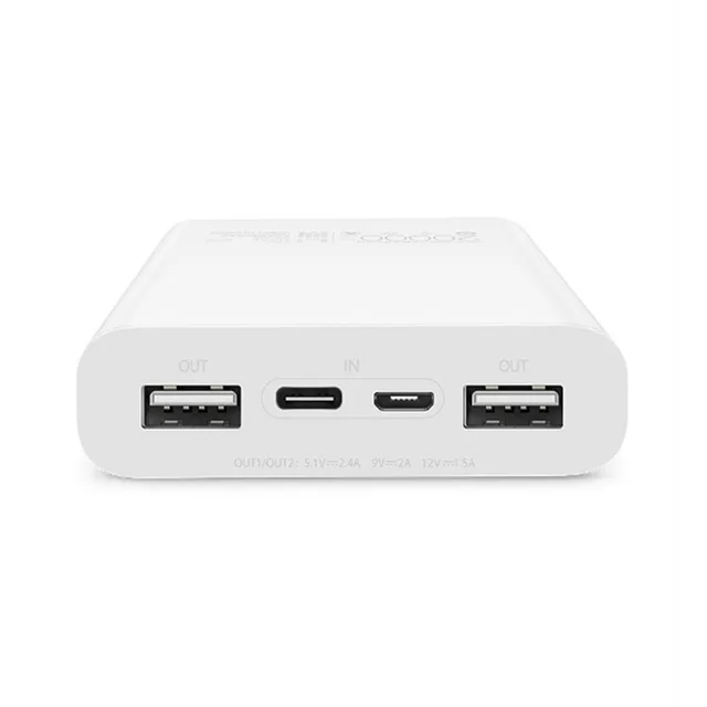 Белый Xiaomi ZMI power Bank 20000 мАч Внешний аккумулятор портативный зарядный цифровой дисплей QC3.0 Dual USB QB821 20000 мАч power bank - Цвет: Белый