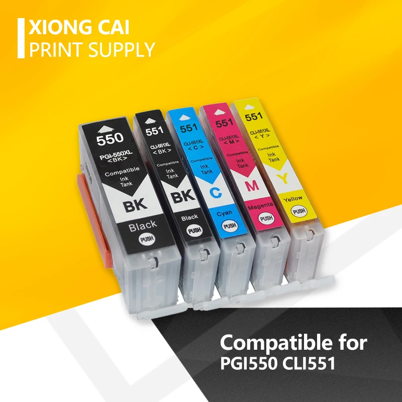 10 шт. PGI550 чернильный картридж для Canon PGI 550 CLI 551 PIXMA IP7250 MG5450 MX925 MG5550 MG6450 MG5650 MG6650 MX725