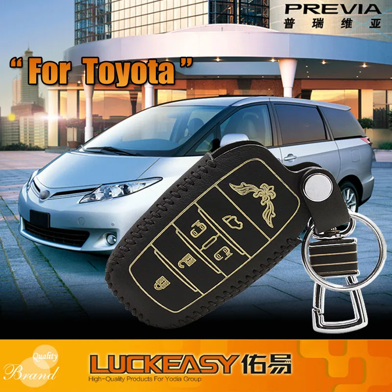 Ключ Крышка для toyota 5 Кнопка Alphard 2012 PREVIA 2012 натуральная кожа Автомобильный ключ крышка кошелек держатель чехол для дистанционного ключа от машины key2a