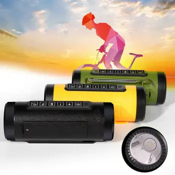 

Bluetooth Speaker Bicycle fm Radio Outdoor Waterproof Wireless Speaker+Flashlight+Bike Mount+Support TF card Red,Blue