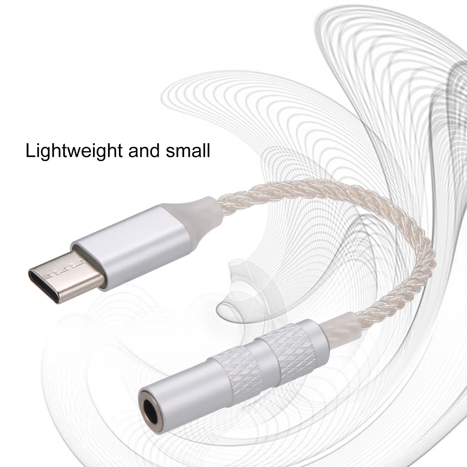 Аудиокабель для смартфонов type-C Male-3,5 мм Female Jack для подключения любого устройства с аудиоадаптером для наушников 3,5 мм