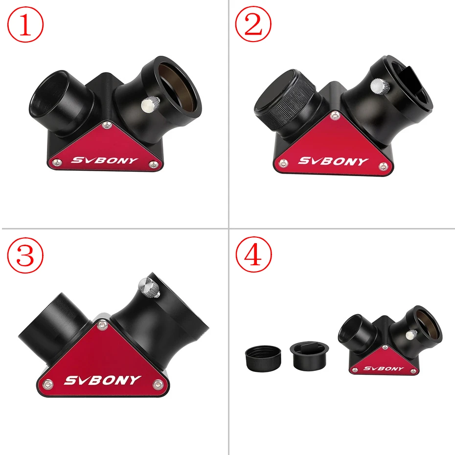 SVBONY SV188P Telescope 1.25'' 90 Degree Dielectric Mirror Diagonal 99% Reflectivity Dielectric Coatings 4