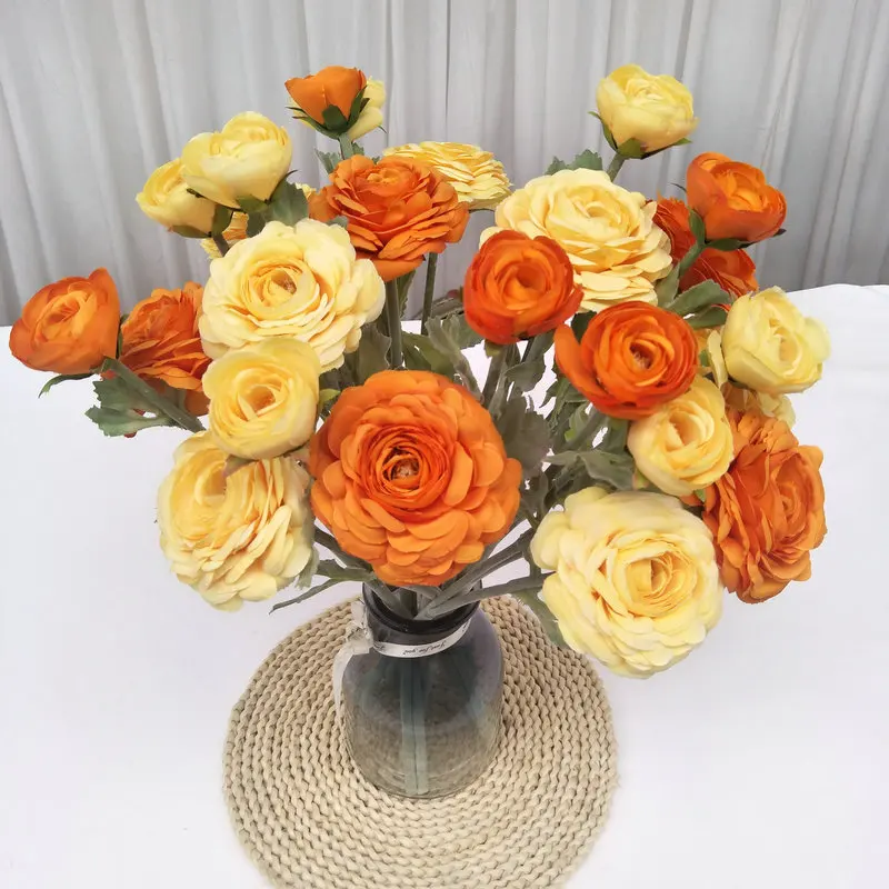 Artificial Flower Silk Cloth 2 Heads Home Decoration Floral Photography