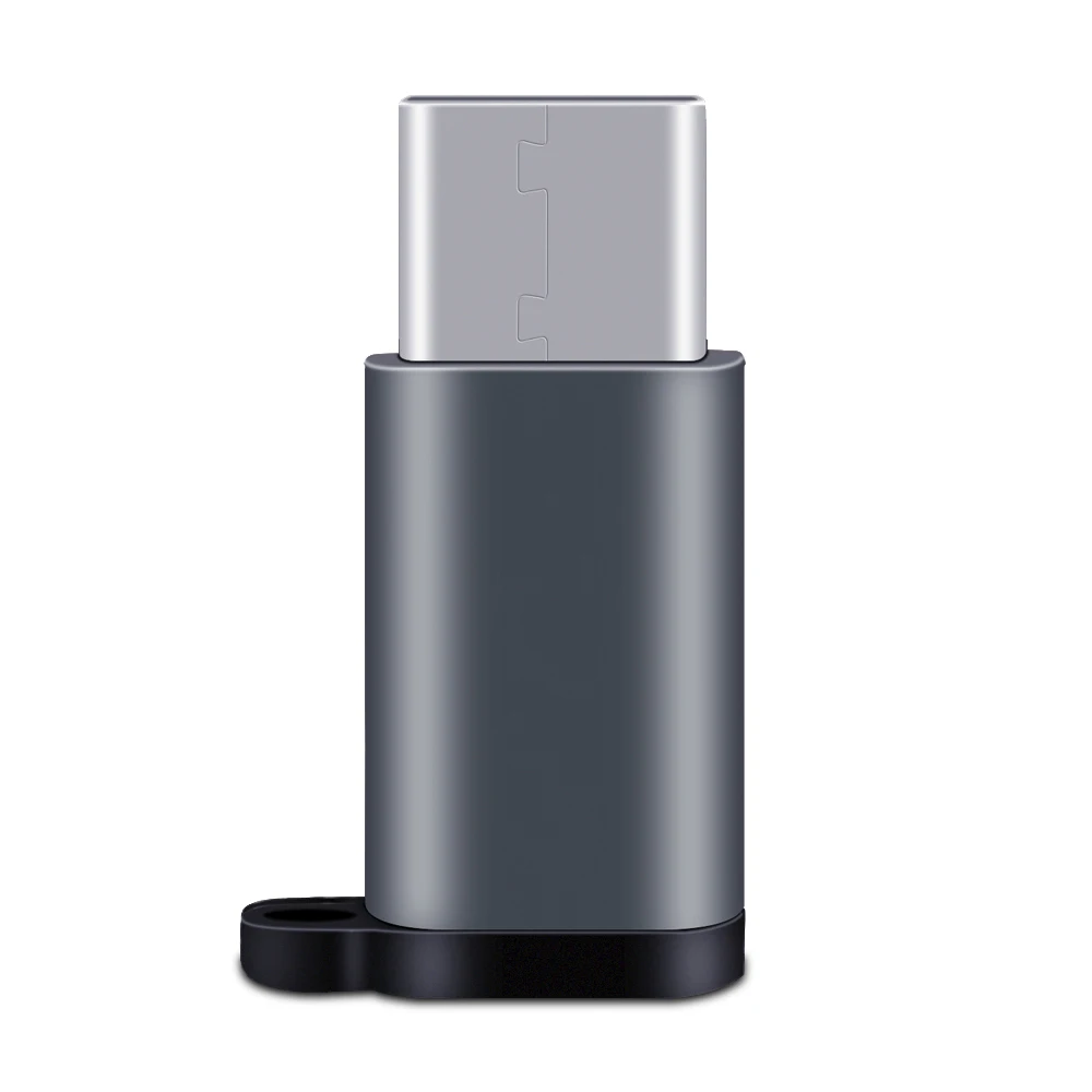 Серый Адаптер Micro USB Женский к type-C Мужской конвертер Micro Usb к type c зарядное устройство для huawei mate 20 Pro P20 P30 samsung S9 S10 Plus - Цвет: Серый