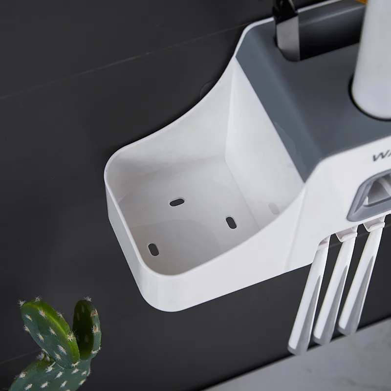 Creative Automatic Toothpaste Squeezers Set Toothbrush Rack Mouthwash Cup Mount Bathroom Accessories Household Goods Holder