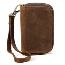 Tiding кожаный брелок для ключей на цепочке и Женская коричневая сумка для хранения из натуральной кожи жакет в ковбойском стиле Автомобильный ключ сумка бумажник ключница 4214