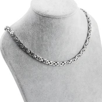 

Byzantine Emperor Chains Necklace Punk 316L Stainless Steel For Mens Jewelry Handmade Necklaces 6.5mm Silver Color Jewelry Gifts