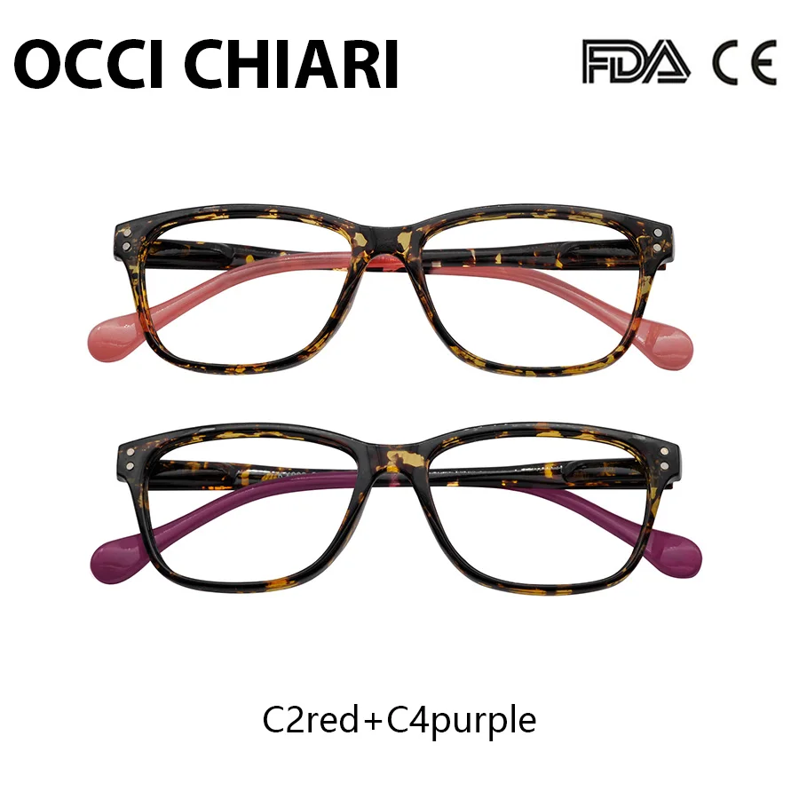 C2red C4purple OCCI CHIARI, 2 упаковки, анти-синие блокирующие очки для чтения, женские многофокальные прогрессивные очки+ 1,0+ 1,5+ 2,0+ 2,5+ 3,0+ 3,5 подарок для мамы - Цвет оправы: C2red C4purple