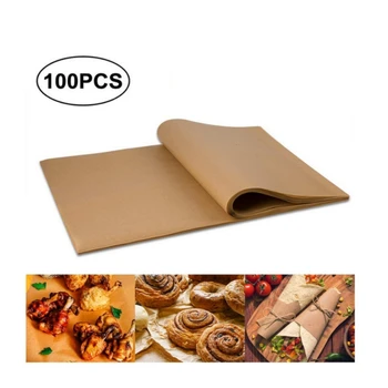 

Heat-resistant Non Stick Baking Paper High Temperature Baking Mat Baking Tray Paper Pad Oven Oilpaper For Outdoor BBQ