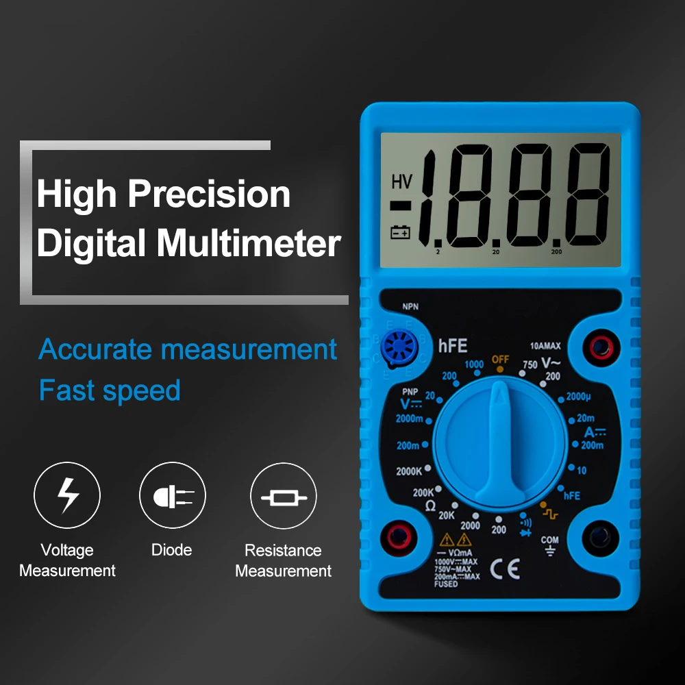 

Prostormer multimeter electrician tool large screen pocket digital display voltmeter tester Multifunctional high precision