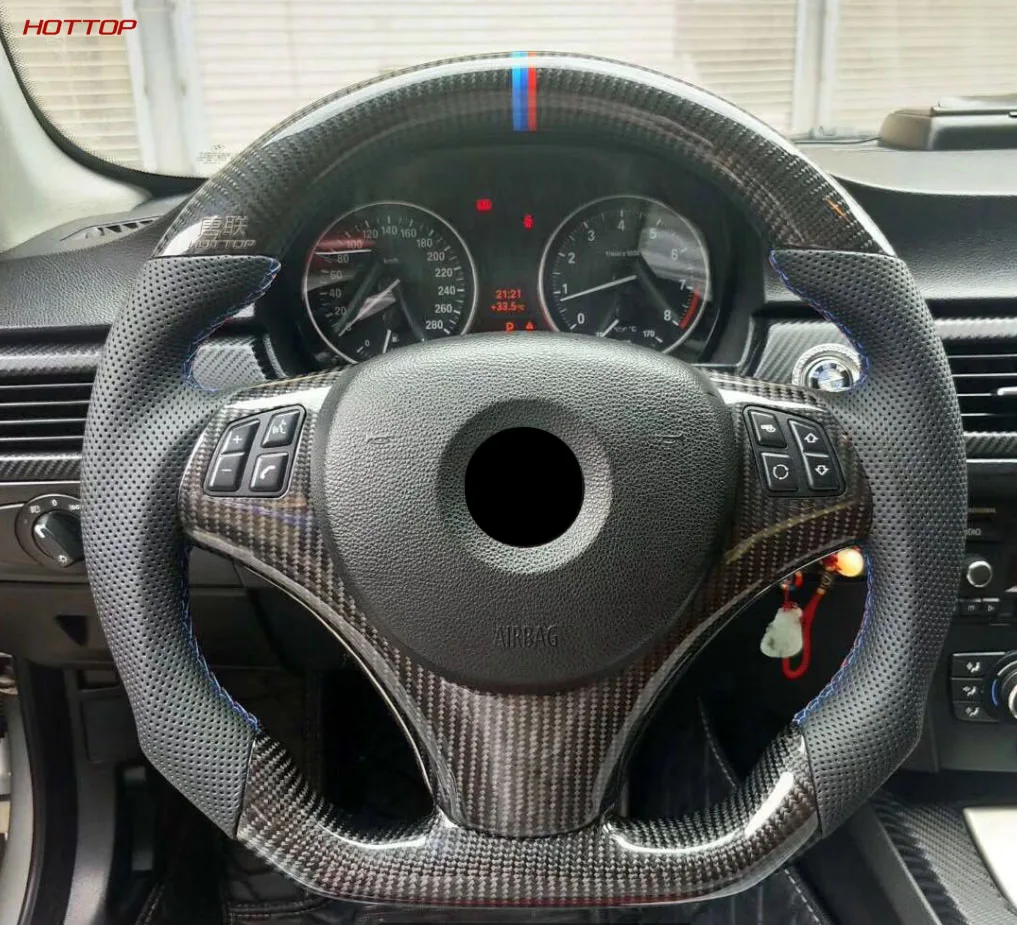Руль из углеродного волокна для BMW 1 серии 118D E81 автостайлинг|Рулевые колеса и