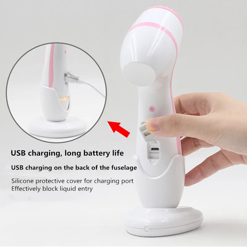 Cleansing Brush Sonic Nu Face Rotating Cleansing Brush Galvanica Facial Spa System Deeply Clean Remove Blackheads facial cleansing brush set