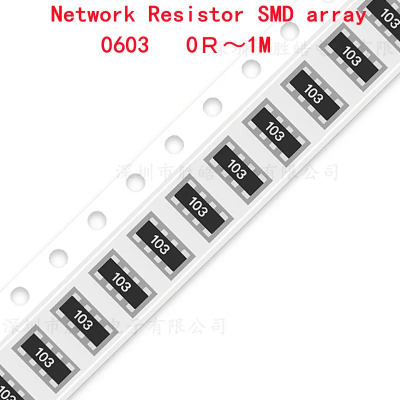 100pcs 0603*4 8P4R 2*4P Network Resistor SMD array 0 ~ 1M 1 10 22 47 100 220 330 470 1K 2.2K 4.7K 10K 22K 47K 100K 220K 470K ohm