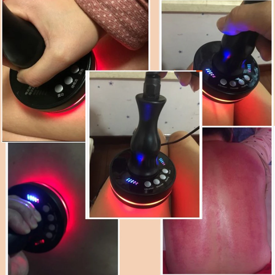 Электрическая антицеллюлитная щетка для терапии микротоков и скрапса