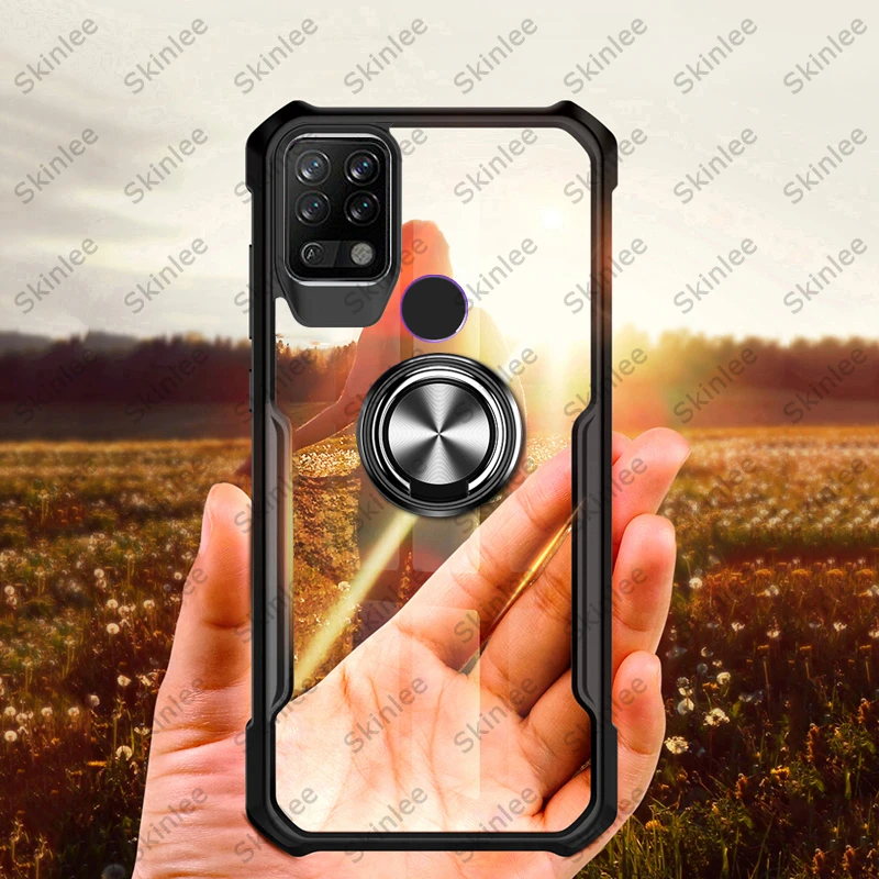 Skinlee For Tecno Pova Case Official Original Shockproof Clear With Ring Soft Frame Cover For Tecno Pova Case Phone Case Covers Aliexpress