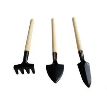 

1 Set Gardening Tool Small Shovel Rake Spade Home Potted Plants Mini Digging Tool Wood Handle Metal Head 1 Set Gardening Tool S