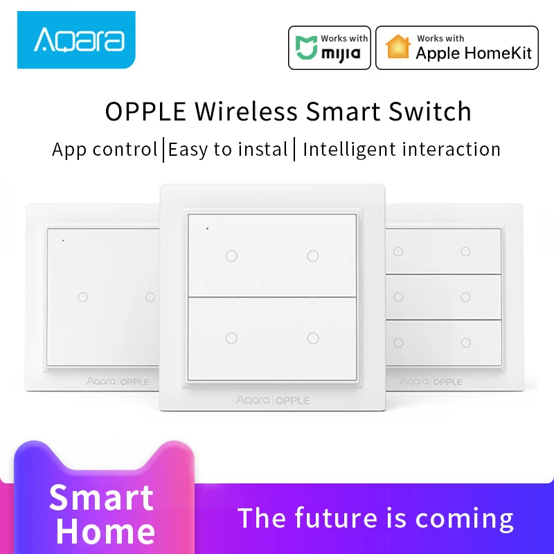 

Aqara OPPLE Wireless Smart Switch for Xiaomi Mijia Smart Home ZigBee 3.0 Wireless Wall Switch Work With Mijia HomeKit APP