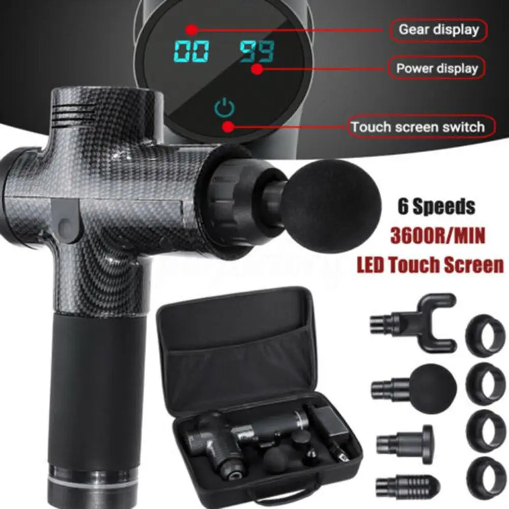 Myofascial Physiotherapy Instrument Mute Touch Screen Fascia Gun Massage Gun Relax Electric Warp Film Impact Gun 5