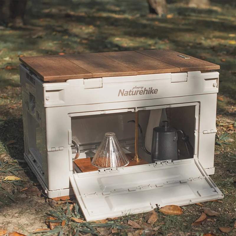 Storage bag Camping storage bag Naturehike PP Folding Storage Box Portable Large Capacity Outdoor Travel Storage Bag Camping Equipment Tableware Bag 80L
