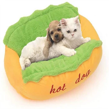 

Pet Cute Hot Dog Kennel Large Fashion Hot Dog Intestinal Kennel Pet Mat Kennel Removable And Washable Autumn And Winter Kennel