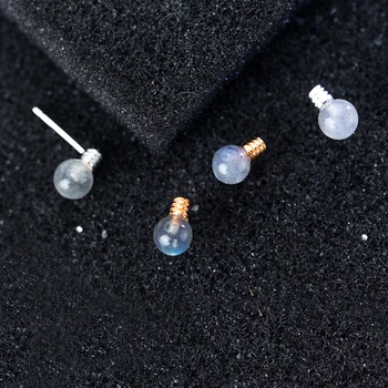 

MloveAcc 100% 925 Solid Real Sterling Silver Jewelry Mini Bulb Stud Earring for Wife Teen Girl Friend Kid Lady