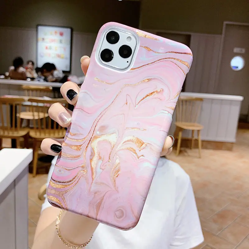 8306 Lovebay For iPhone 11 Case Marble Texture Shell For iPhone 7 8 Plus X XS XR XS Max 11 Pro Plastic Phone Cases Hard PC Back Cover - Color: 8306