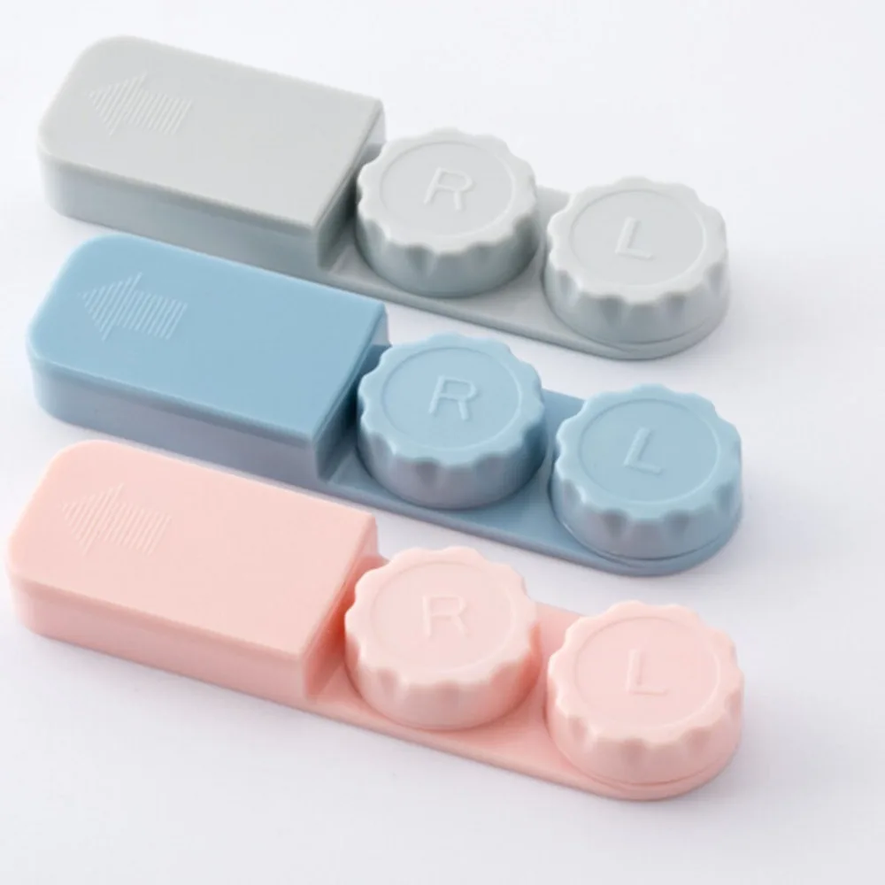 

2019 Korean Version Lovely Portable Pocket Mini With Mirror Contact Lens Case for Travel Women Practical Kit Holder Lenses Box