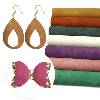 

David accessories 20*34cm Solid Color Scrub Faux Synthetic Leather Fabric DIY Bow Bag Shoes Material Home Decoration,1Yc8077