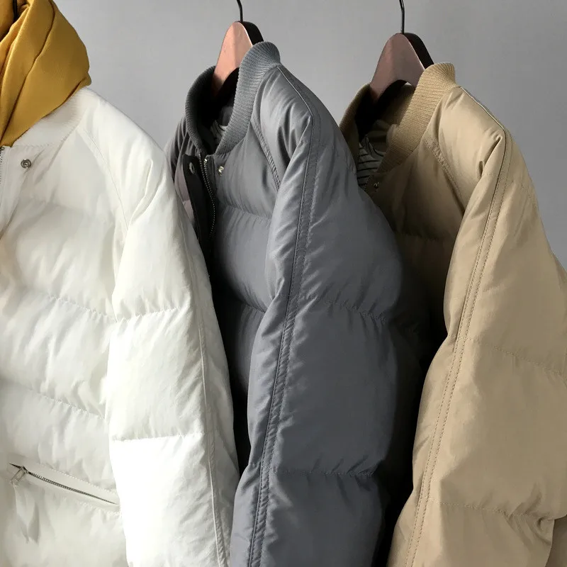 Короткая Хлопковая женская куртка со стоячим воротником Harajuku BF Стильная утепленная зимняя куртка Chaqueta Mujer бейсбольная форма парка C5997