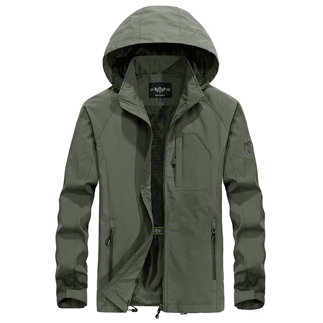 Men's Waterproof Military Jacket Spring Autumn Casual Windbreaker Jackets Mens Breathable Hooded Outdoor Thin Coats 6XL Clothes 4