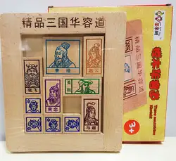 Строительные блоки три царства хуаронг цвет бронза зазор настольная игра интеллект деревянные игрушки