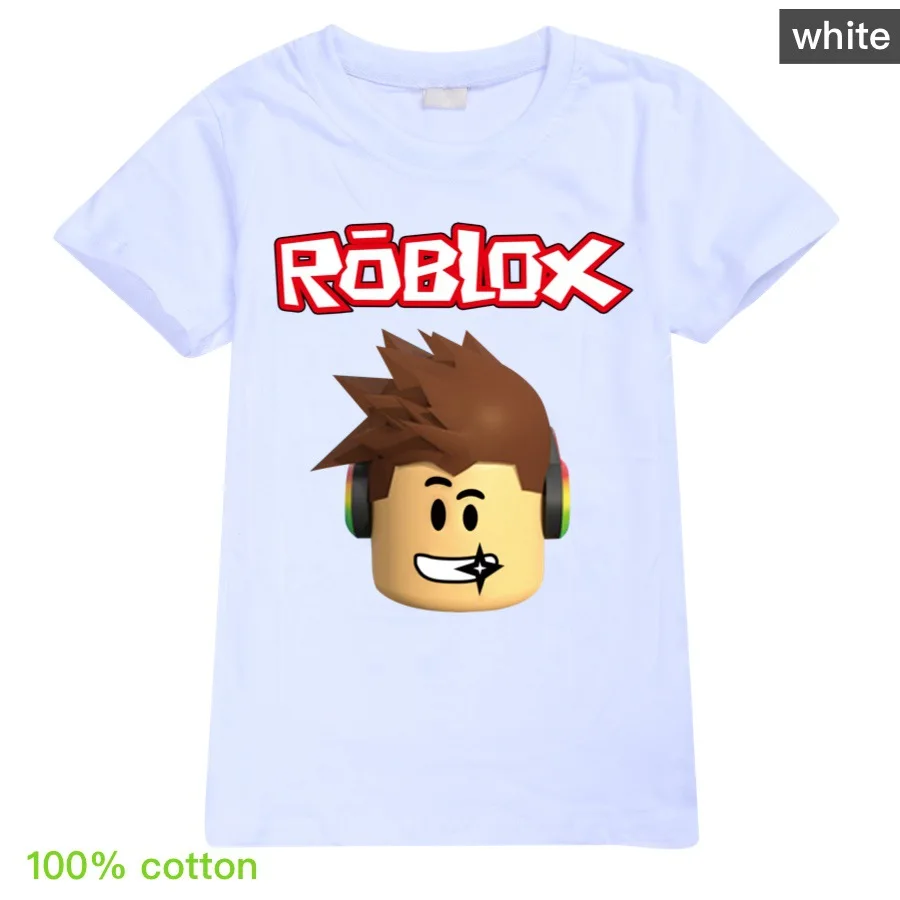 Летняя аниме одежда Robloxing хлопковая Рождественская рубашка с коротким рукавом