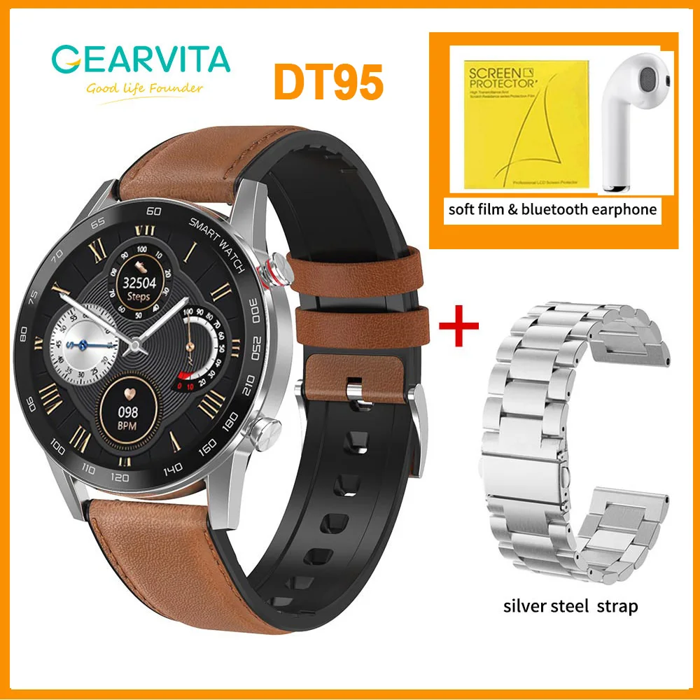 [ES] NO.1 DT95 SmartWatch IP68 Водонепроницаемый вызовов через Bluetooth 360*360 ЭКГ Измерение