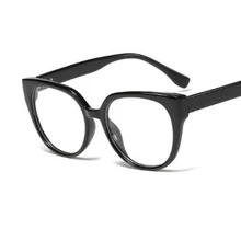 Новые черные очки оправа женские модные прозрачные линзы оправы для очков Ретро близорукость круглые очки Роскошные очки для женщин
