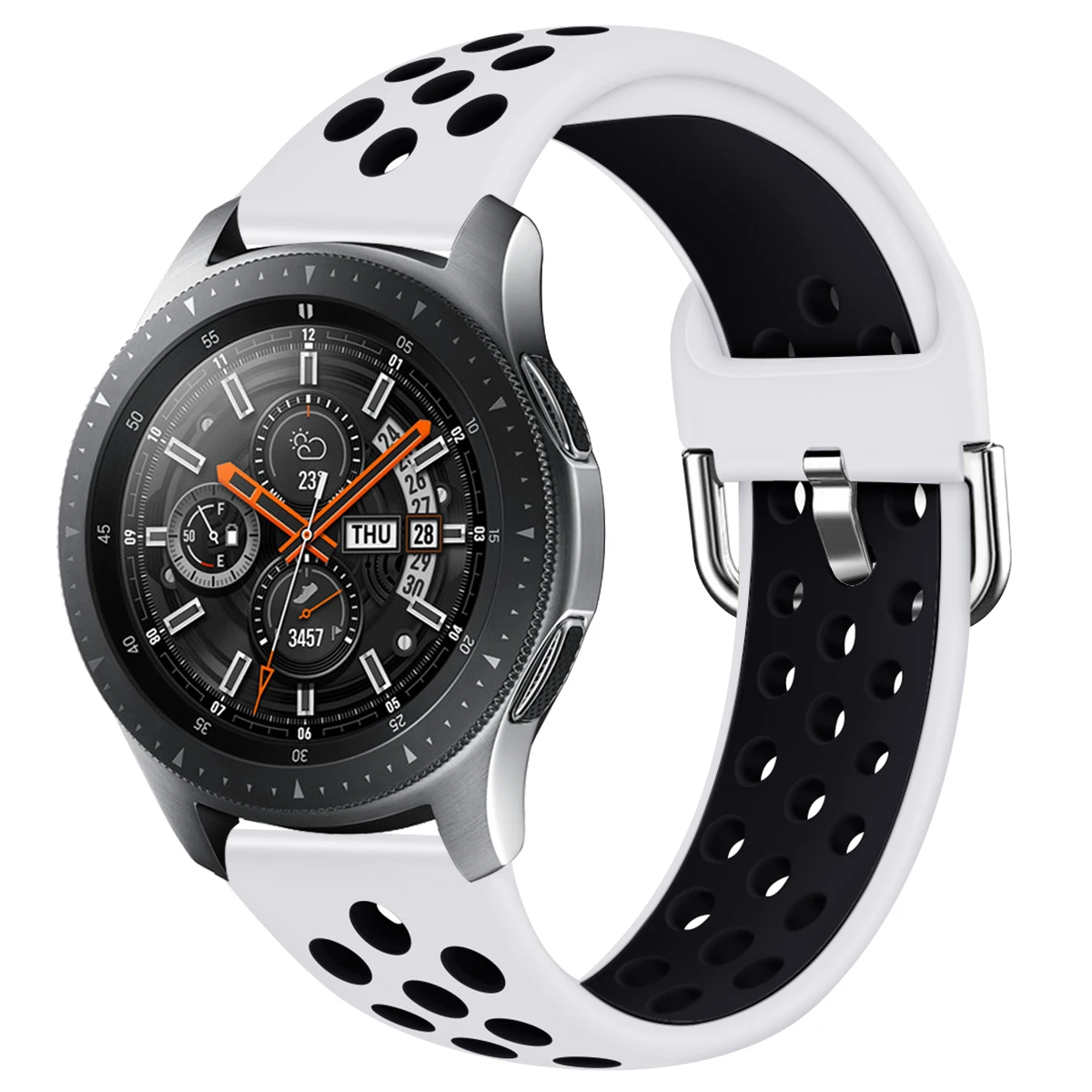 22 мм силиконовый ремешок для Samsung Galaxy Watch 46 сменный Браслет SM R800 Huawei GT 2 91002|Ремешки
