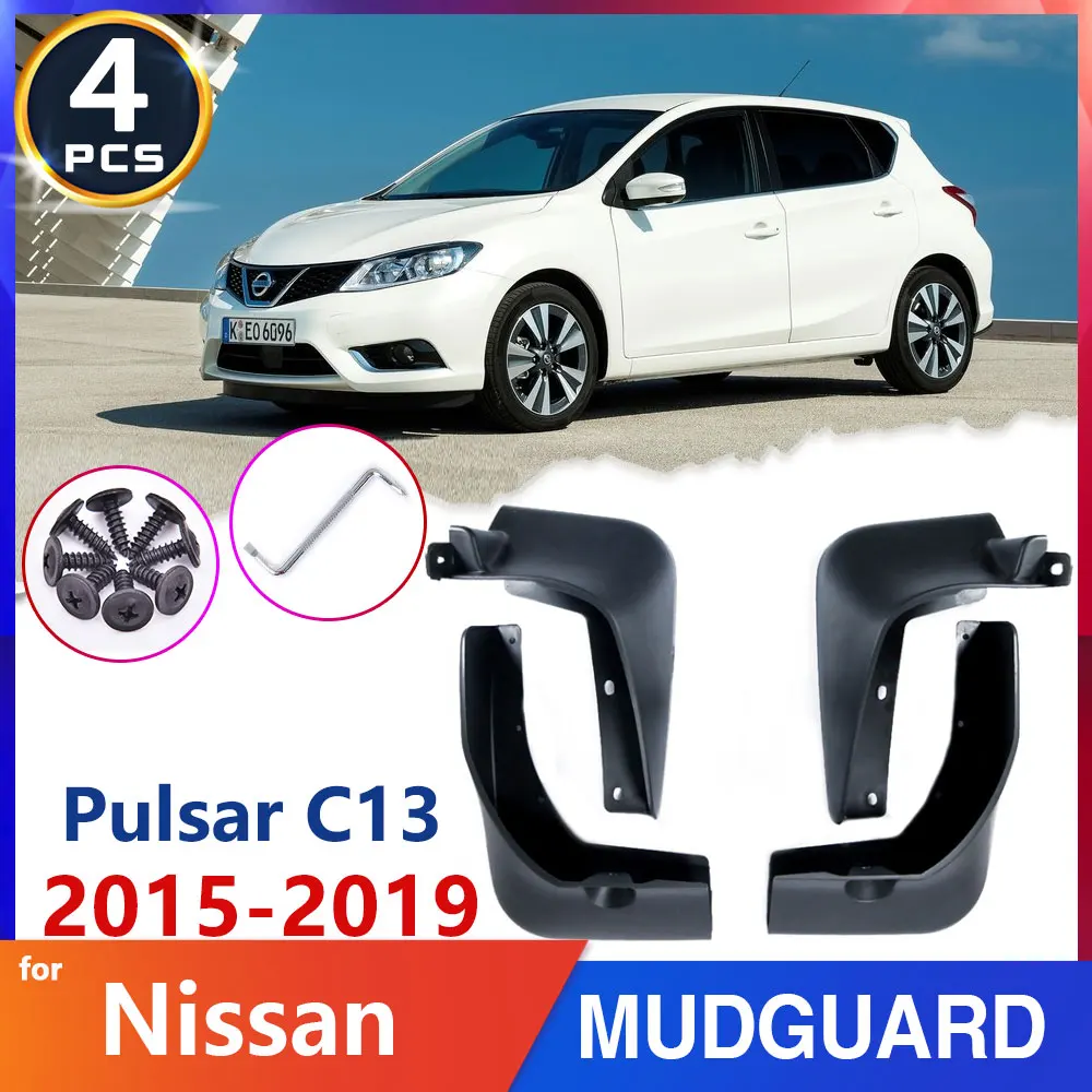 

Автомобильное крыло брызговик для Nissan Pulsar Tiida C13 2015 ~ 2019 2016 Брызговики щитки автомобильные аксессуары наклейки