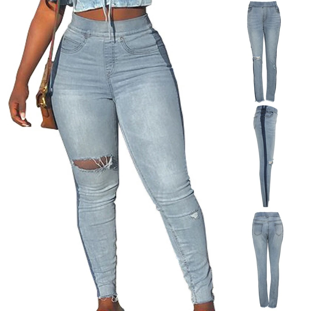 high waisted bleached jeans