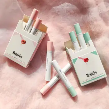 

Cigarette Lipstick 4pcs Blue Pink Makeup Set Beans Red Orange Cherry Soft Cream Long Lasing Waterproof Matte Lipstick