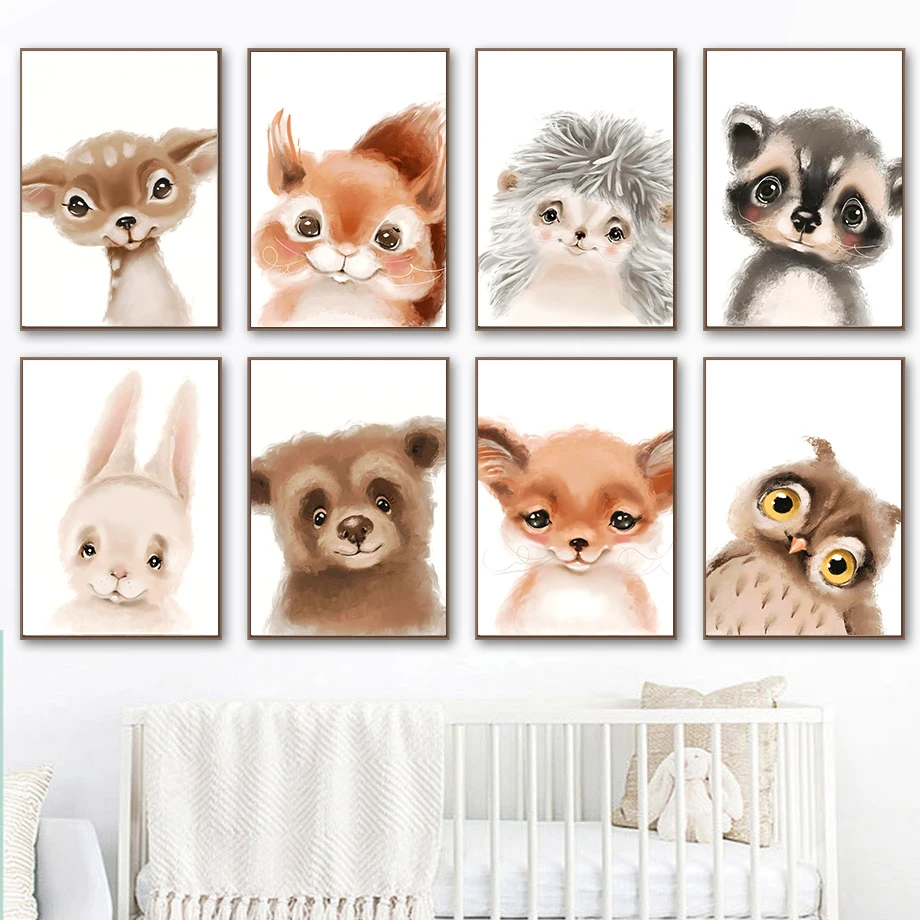 Toile D Art Mural Avec Ours Renard Ecureuil Lapin Hibou Animaux Peinture Affiches Et Imprimes Nordiques Pour Decoration De Chambre De Bebe Sans Cadre Aliexpress Toile D Art Mural Avec Ours Renard Ecureuil Lapin Hibou Animaux Peinture Affiches Et Imprimes Nordiques Pour Decoration De Chambre De Bebe Sans Cadre Aliexpress