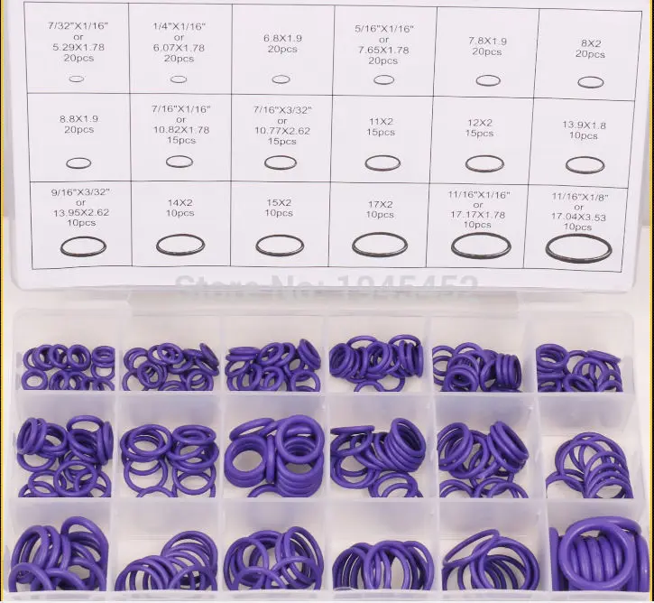 High Quality! Auto A/C Aircon Airconditioning Rubber O Ring Seal Washer Assortment Spare Parts